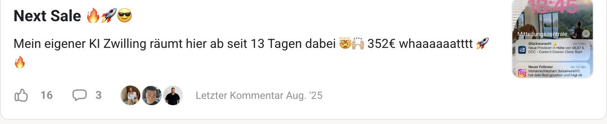 Erfolgspost aus der Community