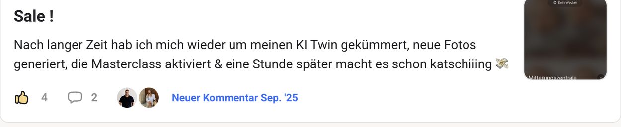 Erfolgspost aus der Community