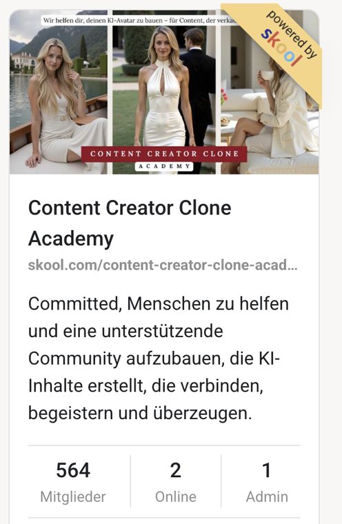 Skool-Community mit 564 Mitgliedern