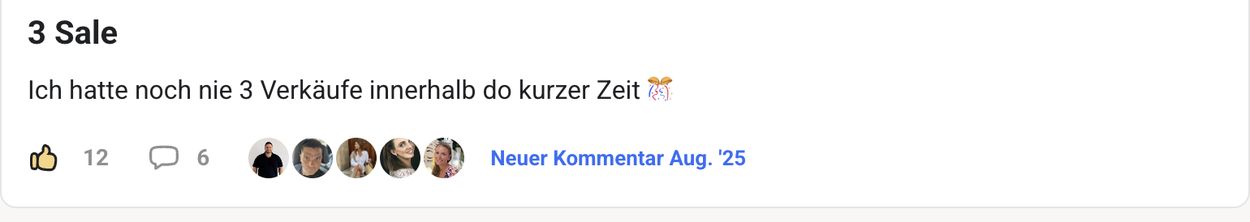 Erfolgspost aus der Community